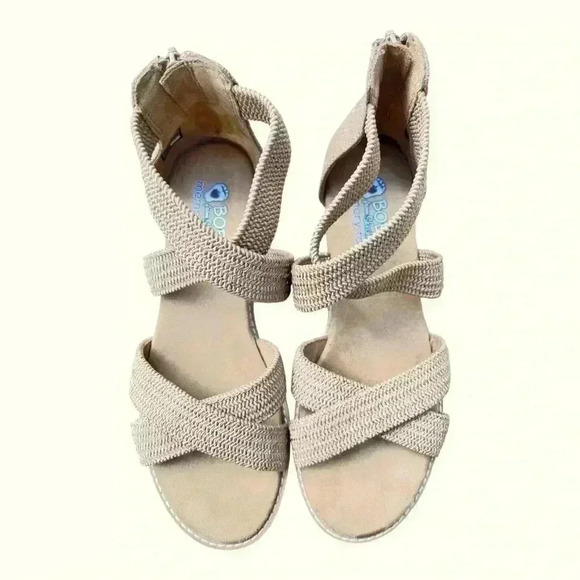 Skechers Women's BOBS Desert Kiss Adobe Princess Sandal Size 9.5 Tan Brand New - Picture 7 of 11